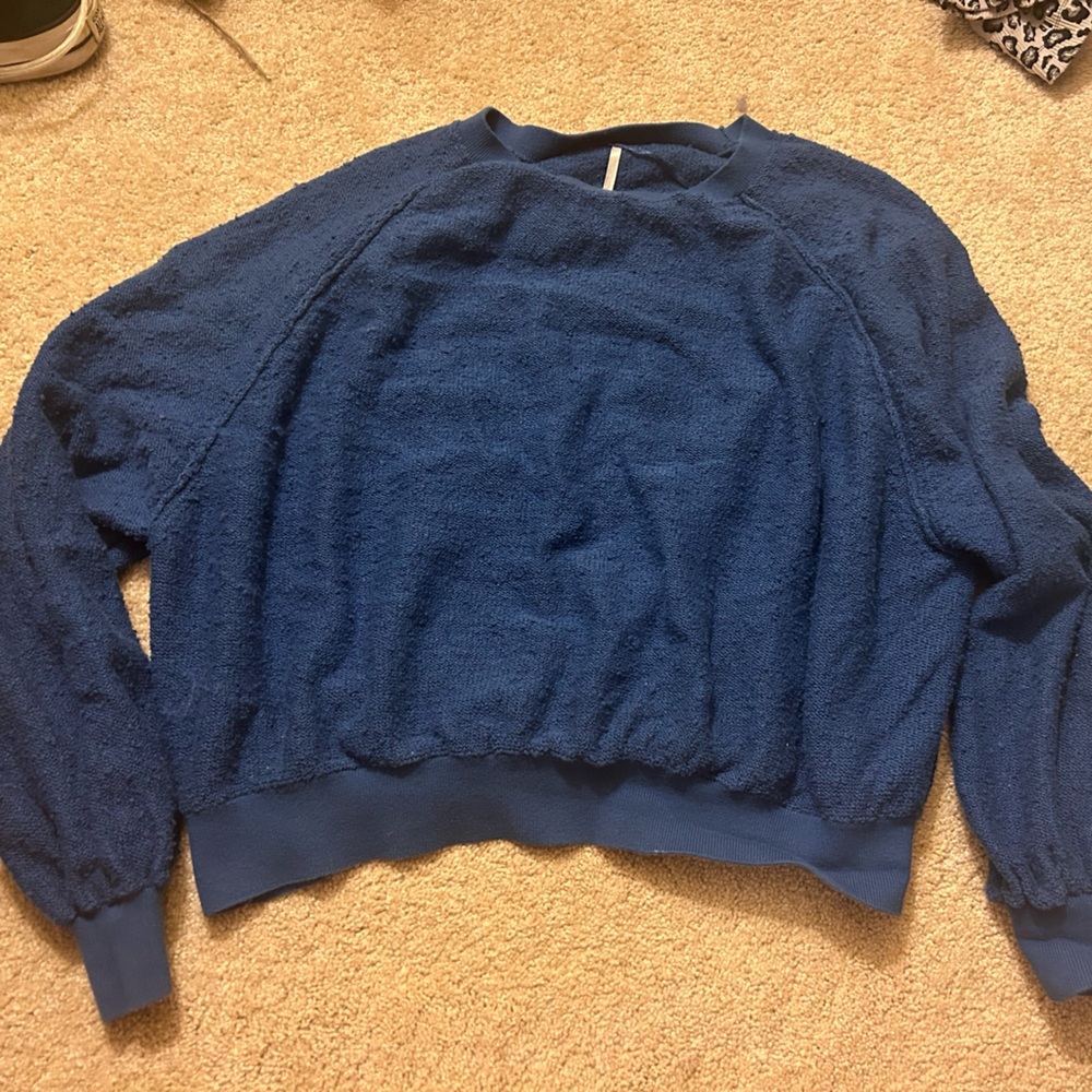 Free People. We The Free. Free People Movement. Blue Sweater. Size Small Petite.
